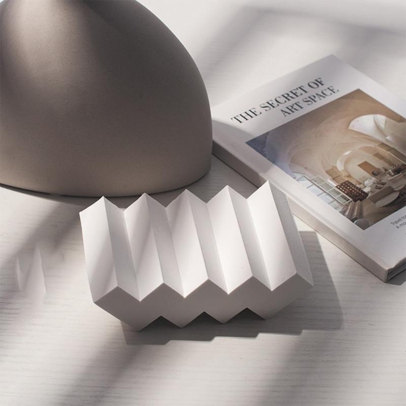 Gypsum Soap Dish With Quick Dry Design Wavy Shape Modern Decors Jewelry Display Rack For Sink Countertop Shower