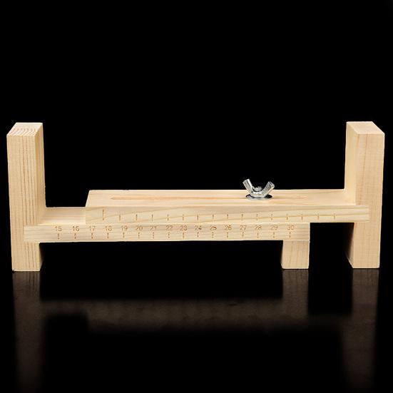 Деревянный браслет-приспособление со шкалой, регулируемая длина, набор для изготовления браслетов своими руками, инструмент для ручного вязания, приспособление для плетения браслетов с 2 зажимами для ремней и шнурков