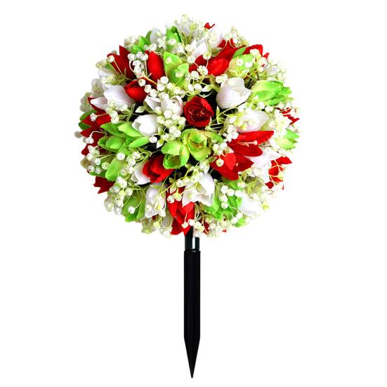 Искусственный цветочный шар с шипом, реалистичные искусственные розы, устойчивые к погодным условиям, искусственные цветы роз