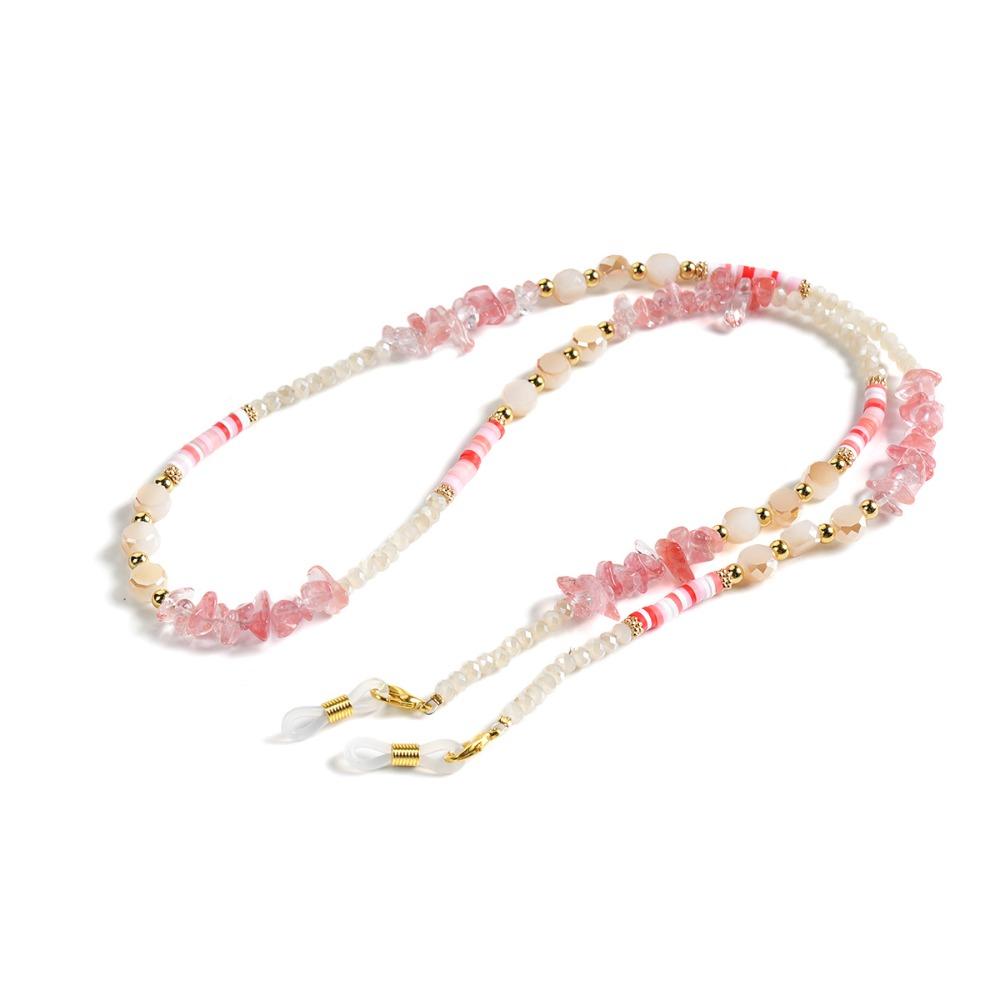 Crystal Eyeglass Holder Necklace Colorful Eyeglass Lanyard Beads Glasses Chain Reading Glasses