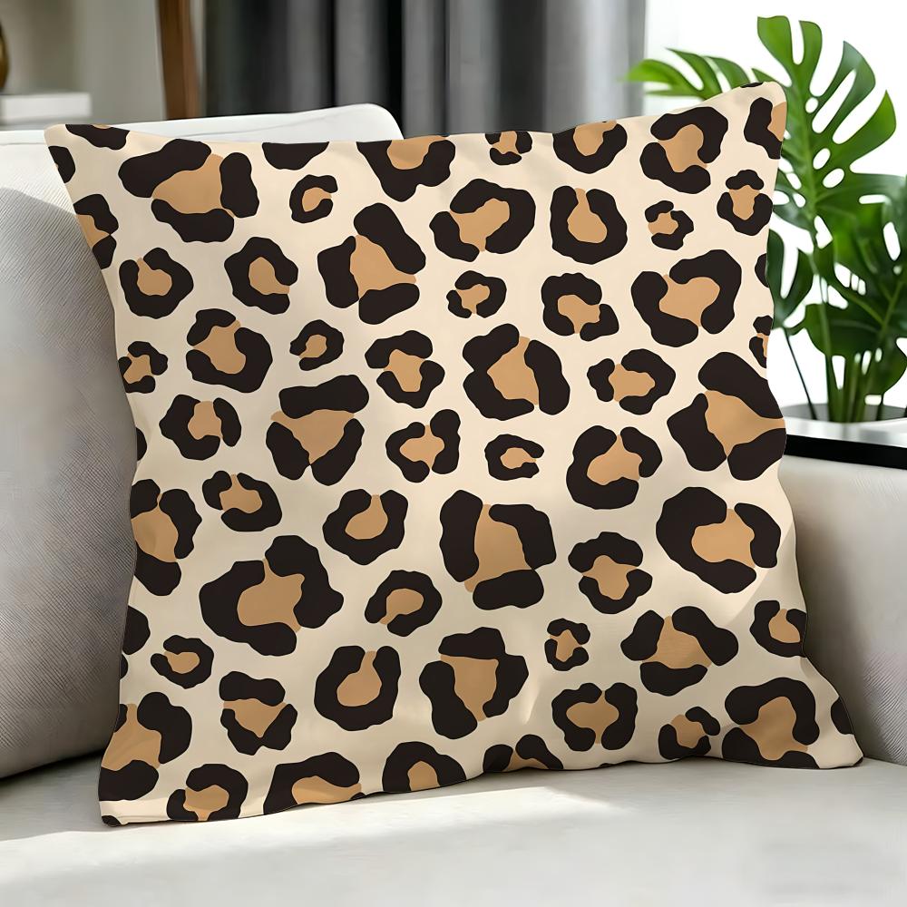 Art lleopard print Cushion Cover Cushion Cover Set Pcs x x x Pillowcase Decorative Sofa Home Decor