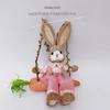 Ручная работа Соломенное плетеное украшение кролик - Милый стиль Мори для Рождества и Пасхи
