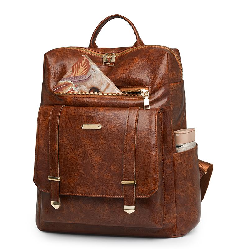 ПУ рюкзак ретро рюкзак большой емкости женская дорожная сумка