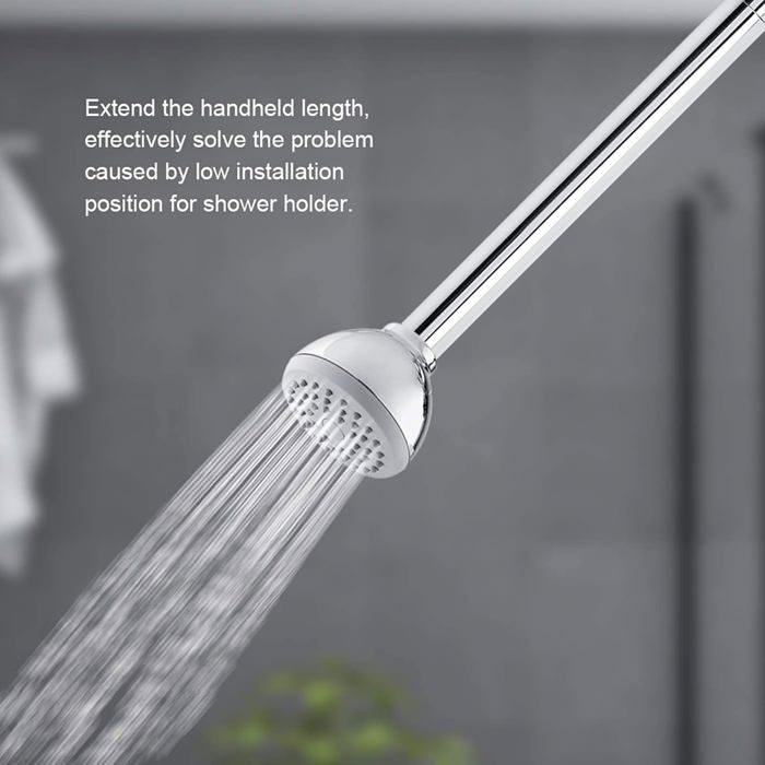 Bras de douche d'extension 15 cm en acier inoxydable chromé 1/2" pour pommeau (montage plafond)
