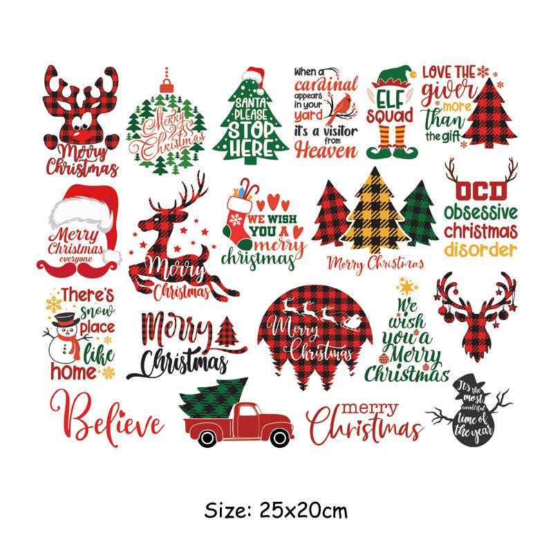 Рождественская нашивка «Любовь» для одежды, сделай сам, художественные ремесла, теплопередача, наклейки для одежды, толстовки, джинсы, Parches Ropa DIY Parches, Рождество