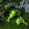Смоляная миниатюрная фигурка, украшение для микро-ландшафта, фигурка в виде лягушки, ручная роспись, водостойкая, ленивая пара, декор для сада, для суккулентов и комнатных растений