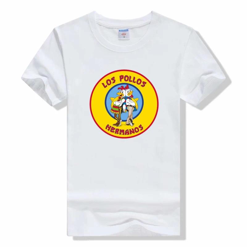 LOS POLLOS Hermanos Printed T-Shirt Fashion Casual Short Sleeves t shirt Cotton Breathable Tshirt Funny Chicken Brothers Tee