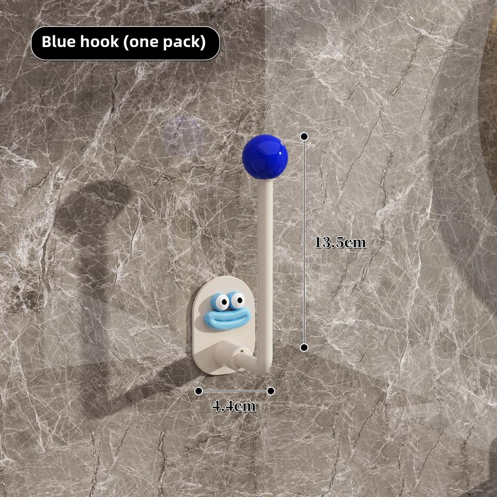 Cute Sausage Mouth Adhesive Hooks, Cartoon Bathroom Wall Hooks, Strong Sticky Door Hooks