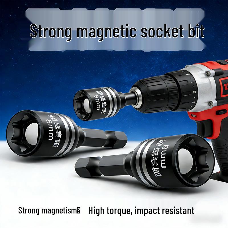 Magnetic Self-Drilling Screw Set with Socket and Drill Bit for Color Steel Tiles
