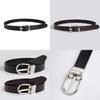 Twolayer Cowhide Ladies Belt With Alloy Closure For Formal Office And Business Outfits