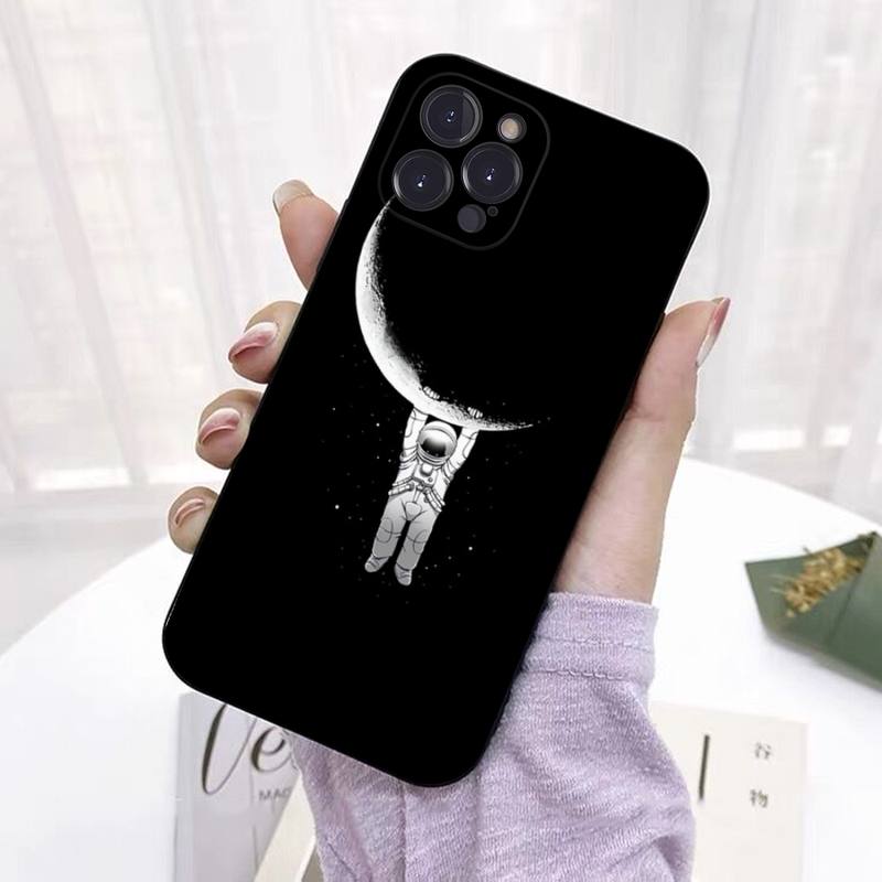 Чехол для телефона Moon Astronaut для iPhone 8 7 6 6S Plus X SE 2020 XR XS 14 11 12 13 Mini Pro Max мобильный чехол