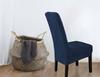 Cover Chair Thick Navy Blue Velvet Size L Large High Backrest 70Cm