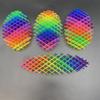 Rainbow Decompression Elastic Mesh Deformation Worm Fingertip Sensory Puzzle Toys Healing Decompression Stretchable Small Toys