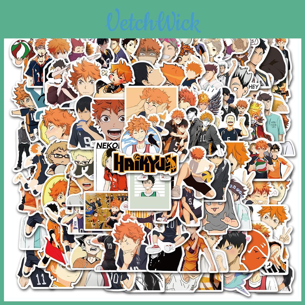 100 штук японских аниме-стикеров с граффити Hunter X Hunter Haikyuu Demon Slayer И многое другое!