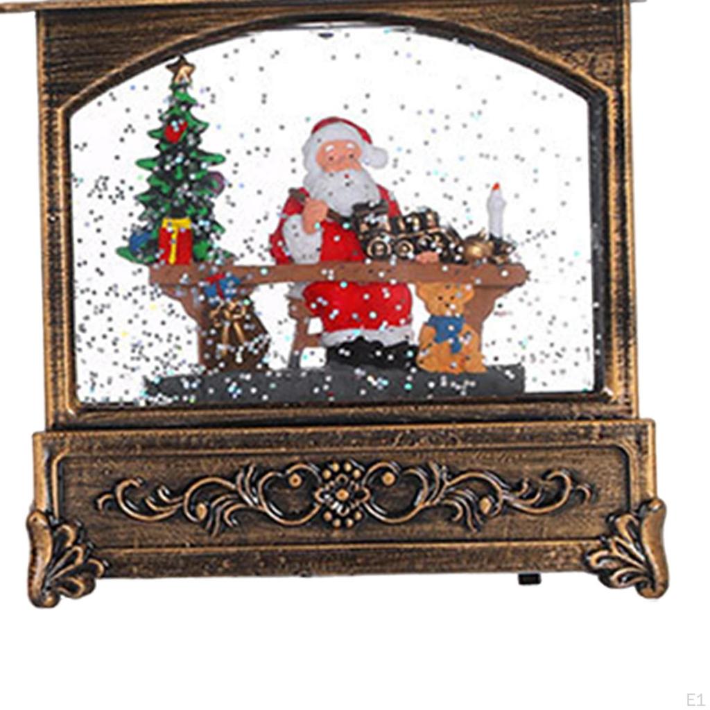 Christmas Lantern Lamp Musical Snow Globe Festival Yard Light Night for