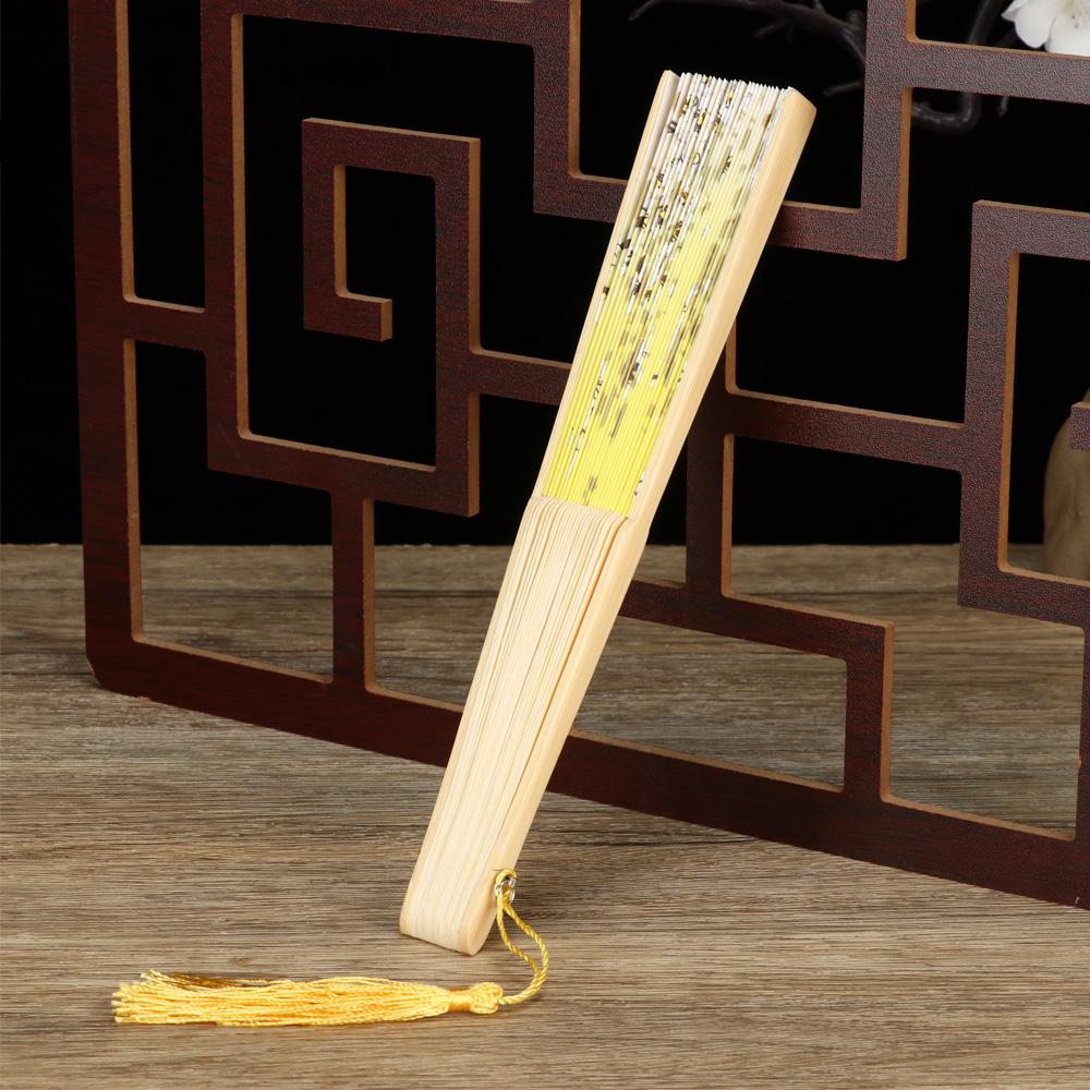 Цветочный узор в китайском стиле, реквизит для танцевальных представлений, складной бамбуковый веер, ручной веер