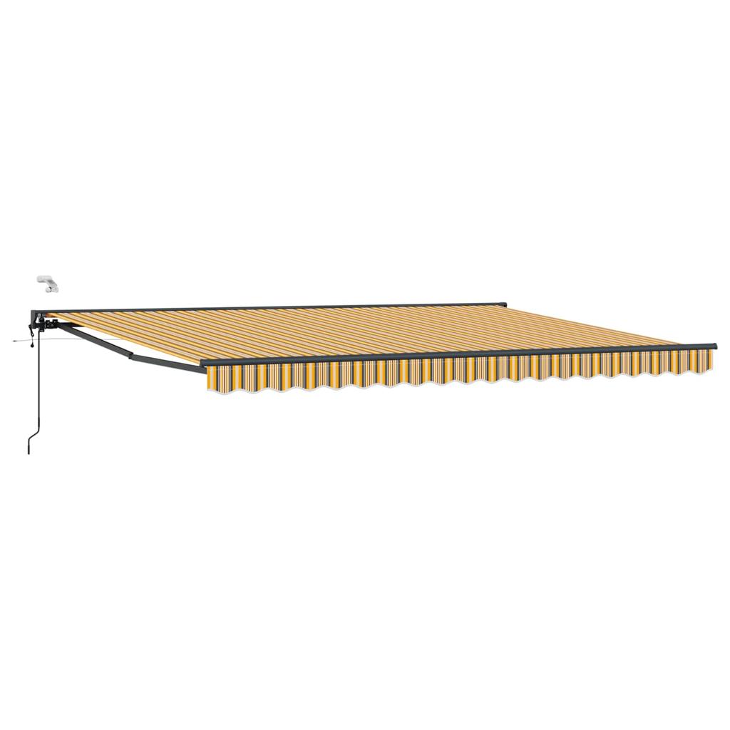 Electric Retractable Awning Yellow Grey Anthracite 4 * 3.5 m