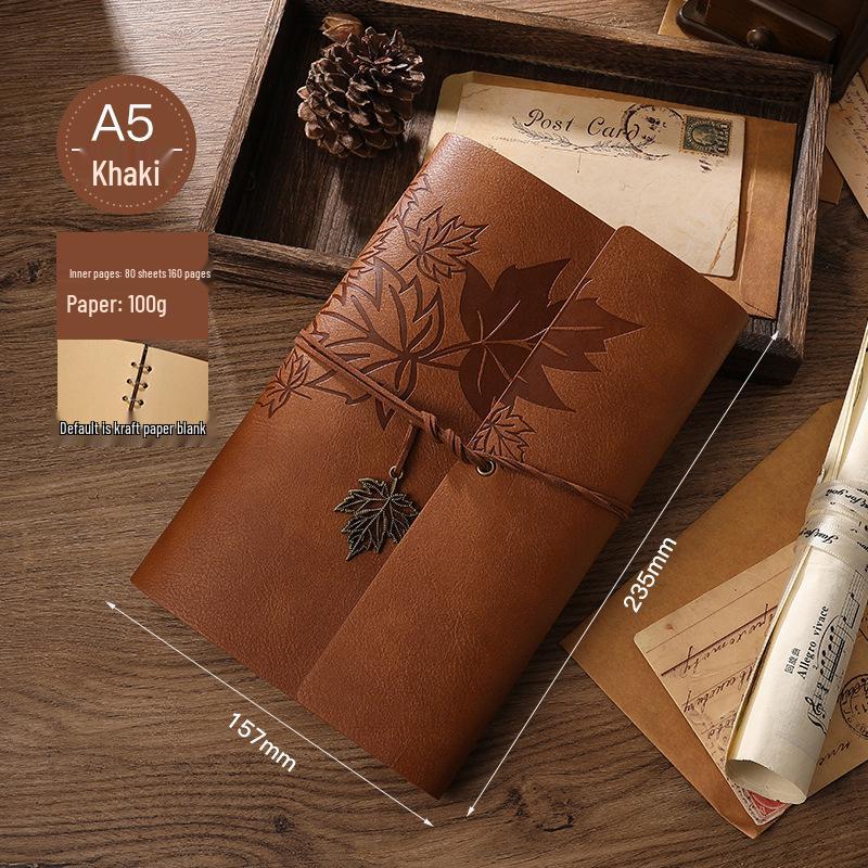 Портативный дорожный дневник из крафт-бумаги: Дневник-блокнот DIY на кольцах