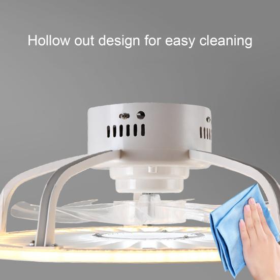 Ceiling Fan Lamp Warm White Light Multifunctional Fashion Eco-friendly Remote Control for Dormitory