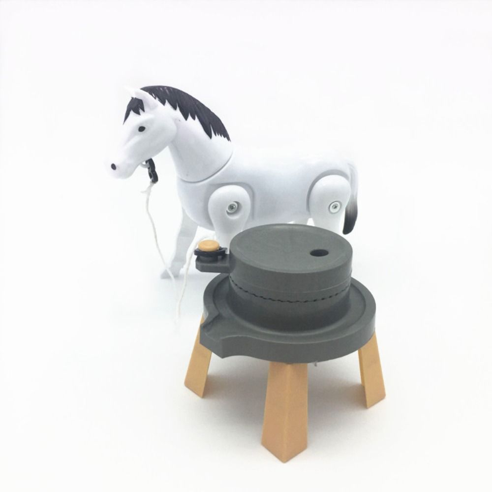 Plastic Electric Horse Model Funny Simulation Toys Horse Circling Toy Children Early Learning Tool