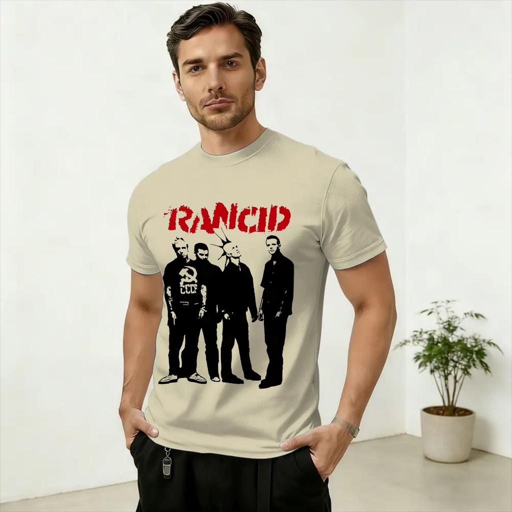 Punk Rancid Rock Band T Shirt Summer Cotton TShirts For Unisex Popular Custom DIY Tee Shirt Short Sleeves Y2K Casual Clothing