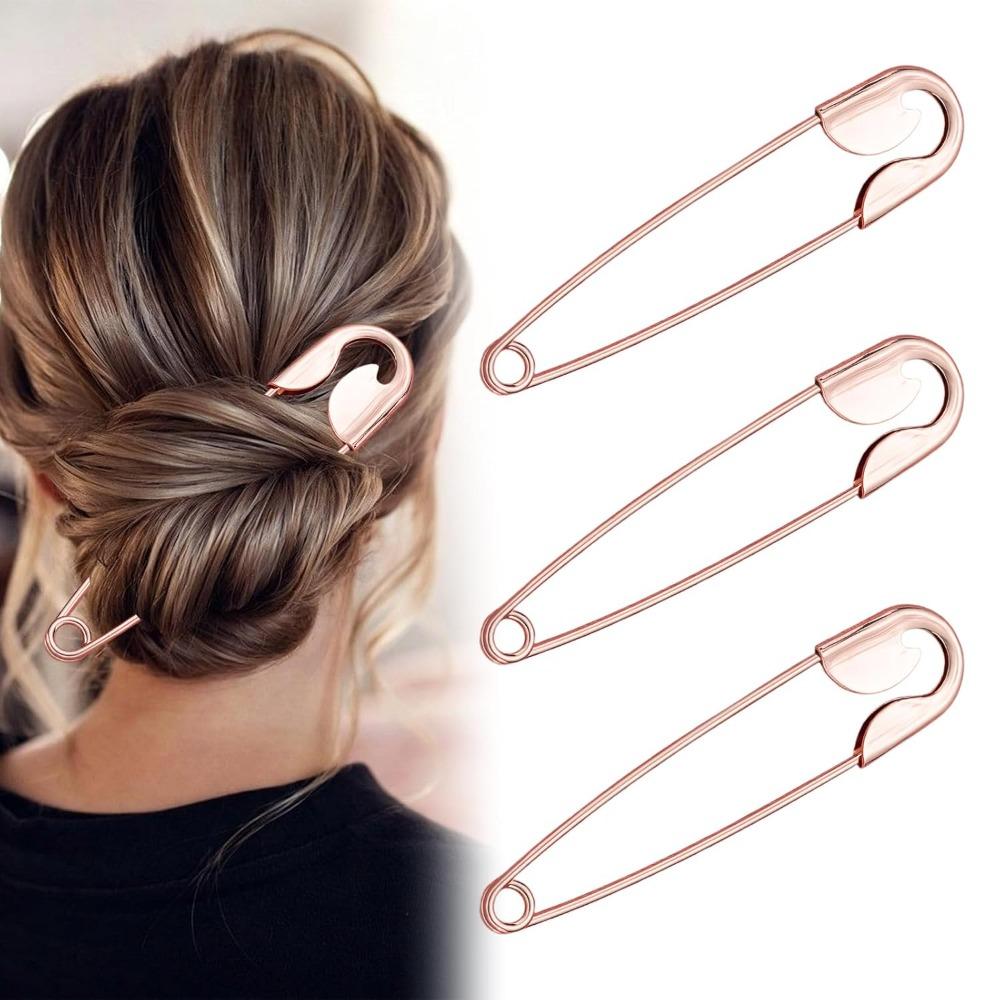 3-piece set of metal hair clips, women's French hair clips, 2026 new elegant and durable hair clips, suitable for updos, buns, and top knots
