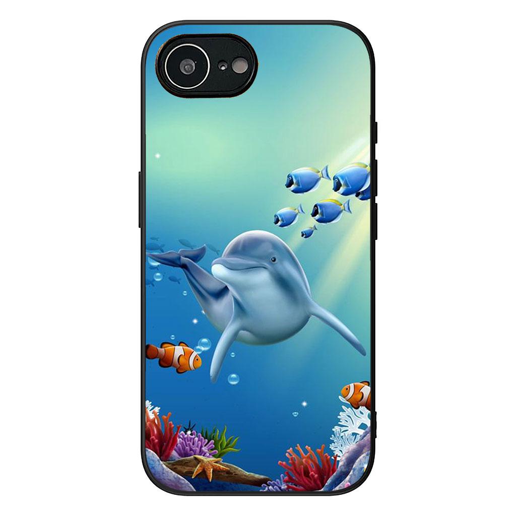 Dolphin Animal Phone Case for Motorola Moto G04 G13 G14 G22 G23 G20 G32 G34 G35 G64 G82 G84 G53 G60 G72 E14 E15 E13