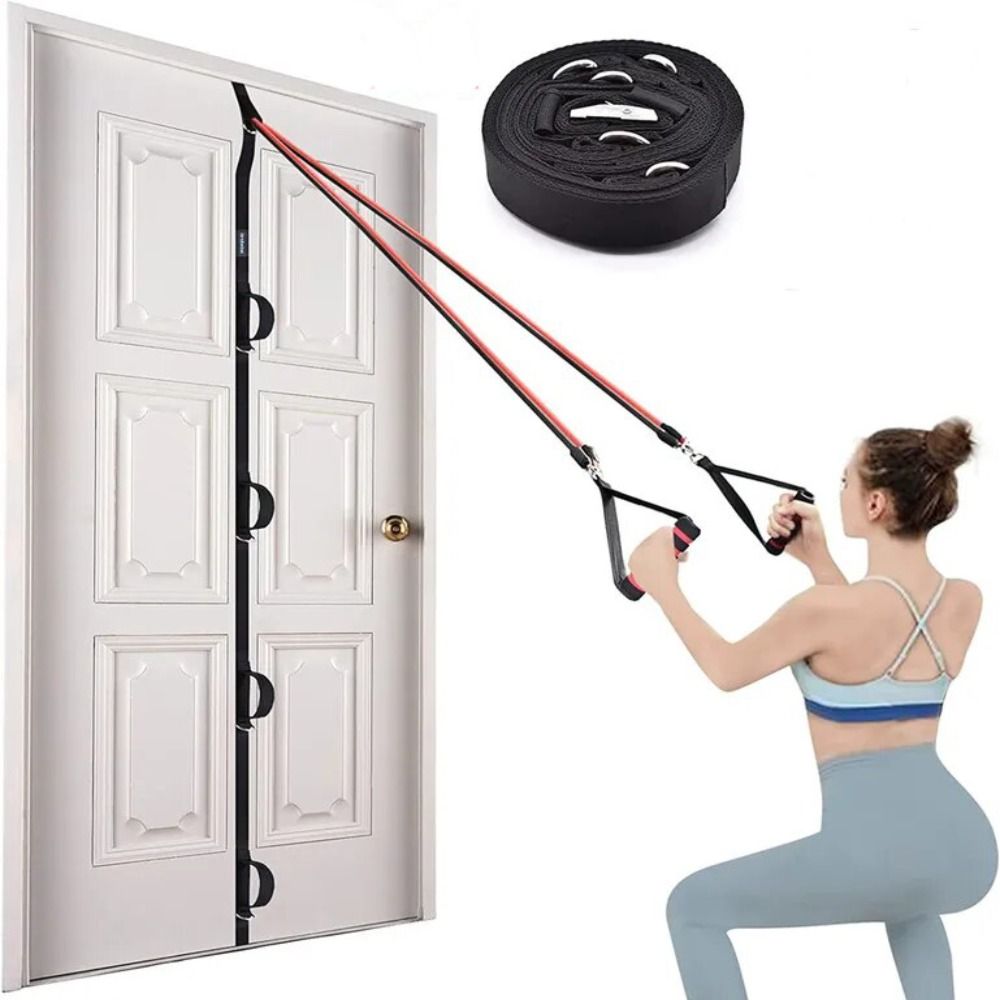 Nylon Resistance Band Black Gym Attachment Gym Accessory Yoga Fitness Equipment  Home