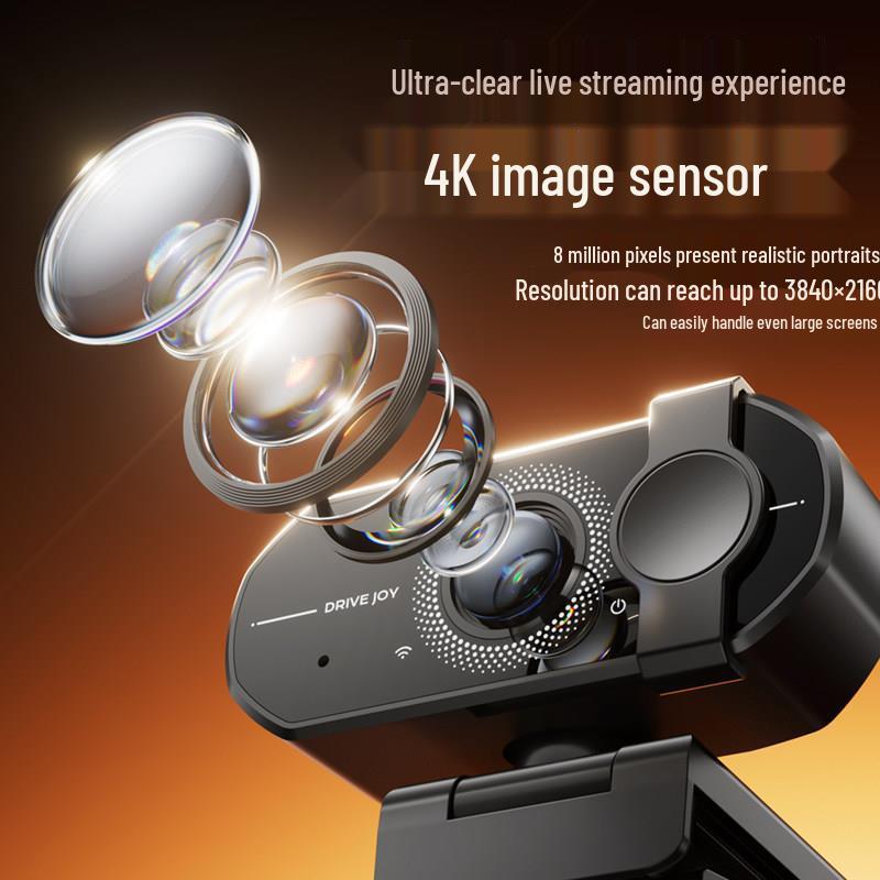 Driver-Free 4K Webcam for Desktop and Laptop: Ideal for Online Classes and Live Streaming