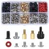 228/280/300/332/360PCS M3 Computer Golden Motherboard Riser Silver Screws Red Washers Set Security Screws