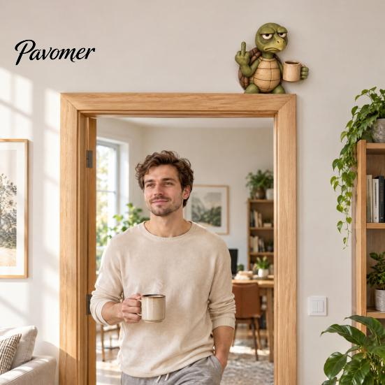 Holiday Door Frame Sign Middle Finger Animal Corner Sign, Funny Wooden Durable Wood Ornaments Decoration, Wall Hanging Ornament for Festive