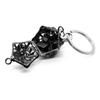 1 Set TRPG Hollow Metal Dice Keychain DND Polyhedral Dice Keychain  Birthday Gift