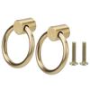 2pcs Vintage Brass Jewelry Box Handle Ring Furniture Kitchen Cabinet Wardrobe Door Pull Knob
