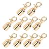 10 Sets Rope End Stopper 15.5mm Diameter Zinc Alloy Cord End Snap Hook with 15.8mm Long Screws