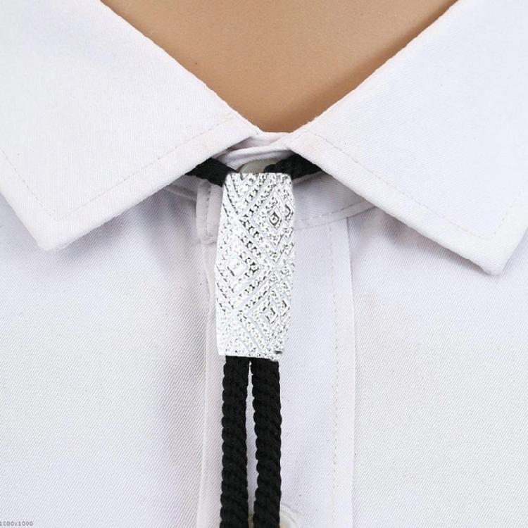 Плетеный шнурок-трубка Боло-галстук Резной кулон Ковбойский галстук-чокер