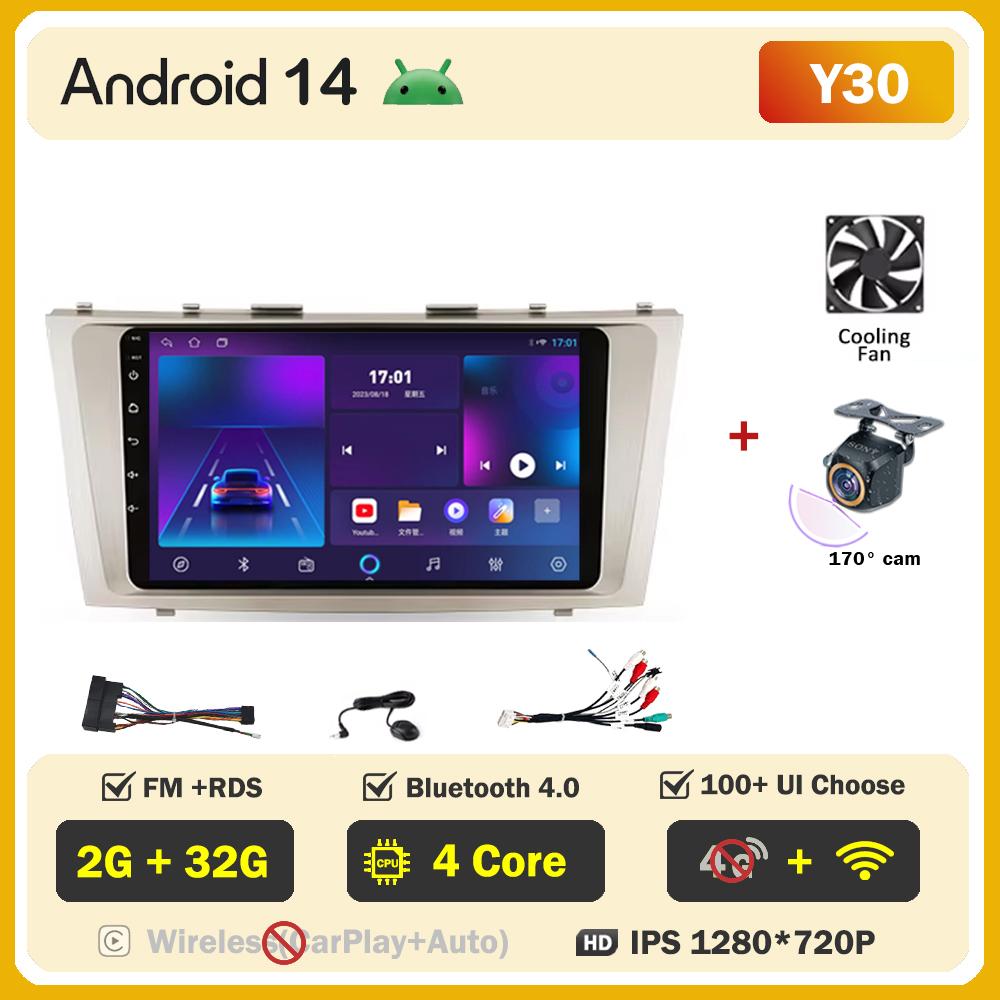 Android 14 для Toyota Camry 40 50 2006-2011 Автомобильный радиоплеер стерео головное устройство автомобильные мультимедийные интеллектуальные автомобильные системы без 2din