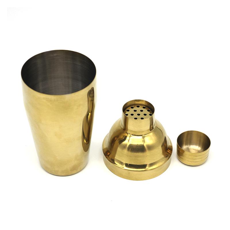 Gold-Plated 750ml Stainless Steel Cocktail Shaker for Home Bar