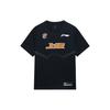Футболка Li Ning Sports Basketball Series с однотонным рисунком, напечатанным логотипом, круглым вырезом, быстросохнущая, с коротким рукавом и заниженной линией плеч, мужские футболки ATSSD17-1