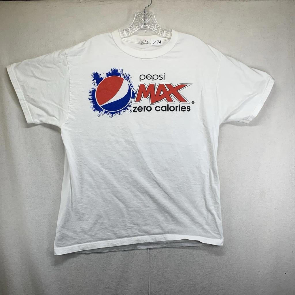 Винтажная футболка Pepsi Max Мужская Размер L Ноль калорий Рекламная футболка Конец 90-х