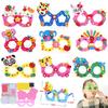 2 шт. Милые Мультяшные EVA Очки DIY Ручная Работа Материал Набор Для Детей Самоклеящиеся Алмазные Поролоновые Наклейки Оправа Очков Игрушки для Вечеринки Подарки