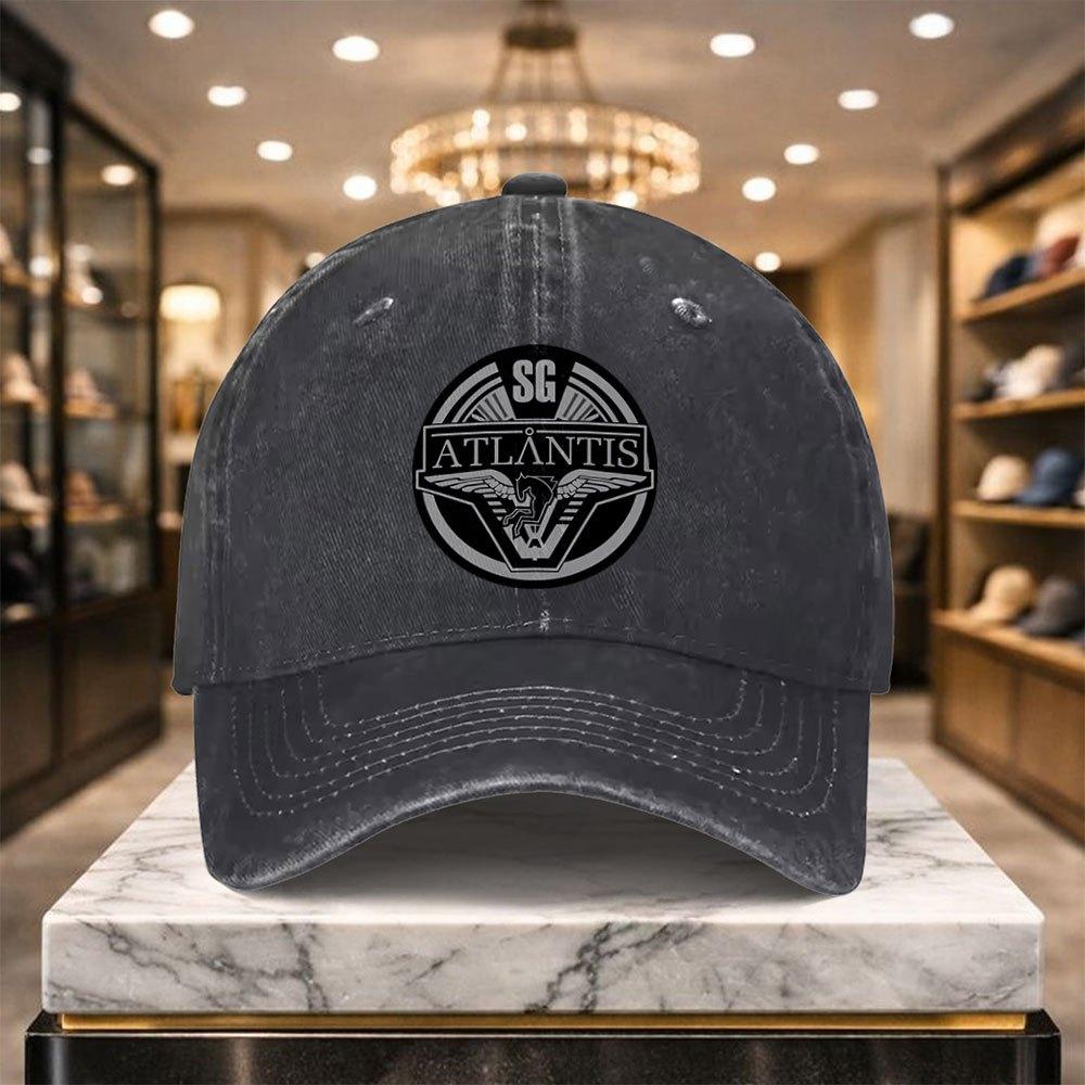 Retro Atlantis Baseball Cap with Adjustable Strap Lightweight Suitable for Outdoor Sports Summer Casual Wear Street Style