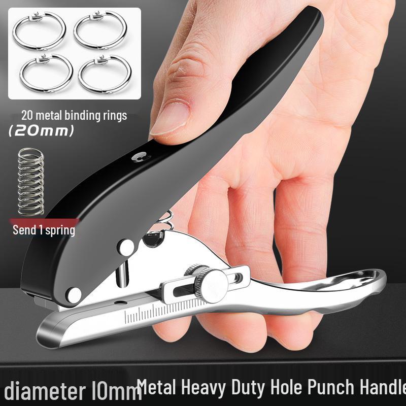 Heavy Duty PVC Manual Round Hole Puncher for Thick Paper and Binders