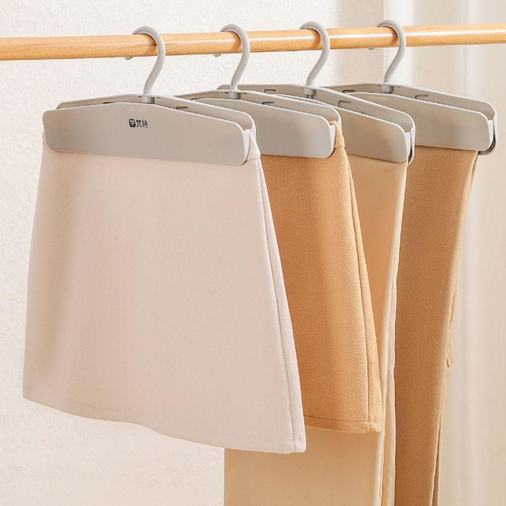 2pcs Crease-resistance Long Skirt Hanger Rotatable Jk Skirt Hanger Clothes Hanger  Drying Room
