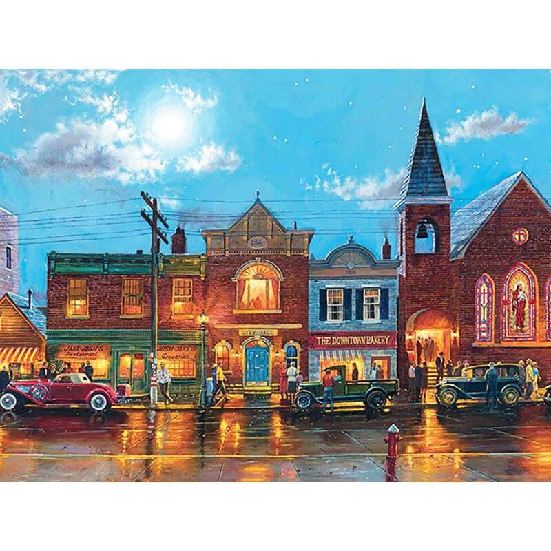 Новый 5D DIY алмазная живопись пейзаж Алмазная вышивка деревня вышивка крестом полная круглая дрель домашний декор ручной художественный подарок