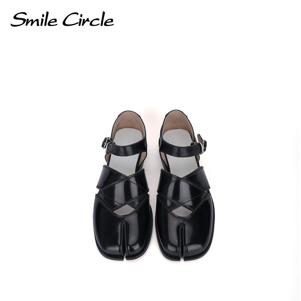 Женские туфли Мэри Джейн из натуральной кожи с круглым носком и пряжкой, удобные повседневные туфли