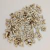 100 Pcs Mixed Wood Alphabet Letters Numbers Button DIY Craft Sewing Scrapbooking
