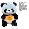Panda Bear Plush Toy with Sound Light Sensing Soft Comfortable Stuffed Animal for Anxiety Relief Soothing Sleep Companion with Musical Lights