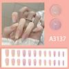 Macaron dopamine gradient clear, gentle, simple and whitening ballet nails 24 pieces of wearable nail patches