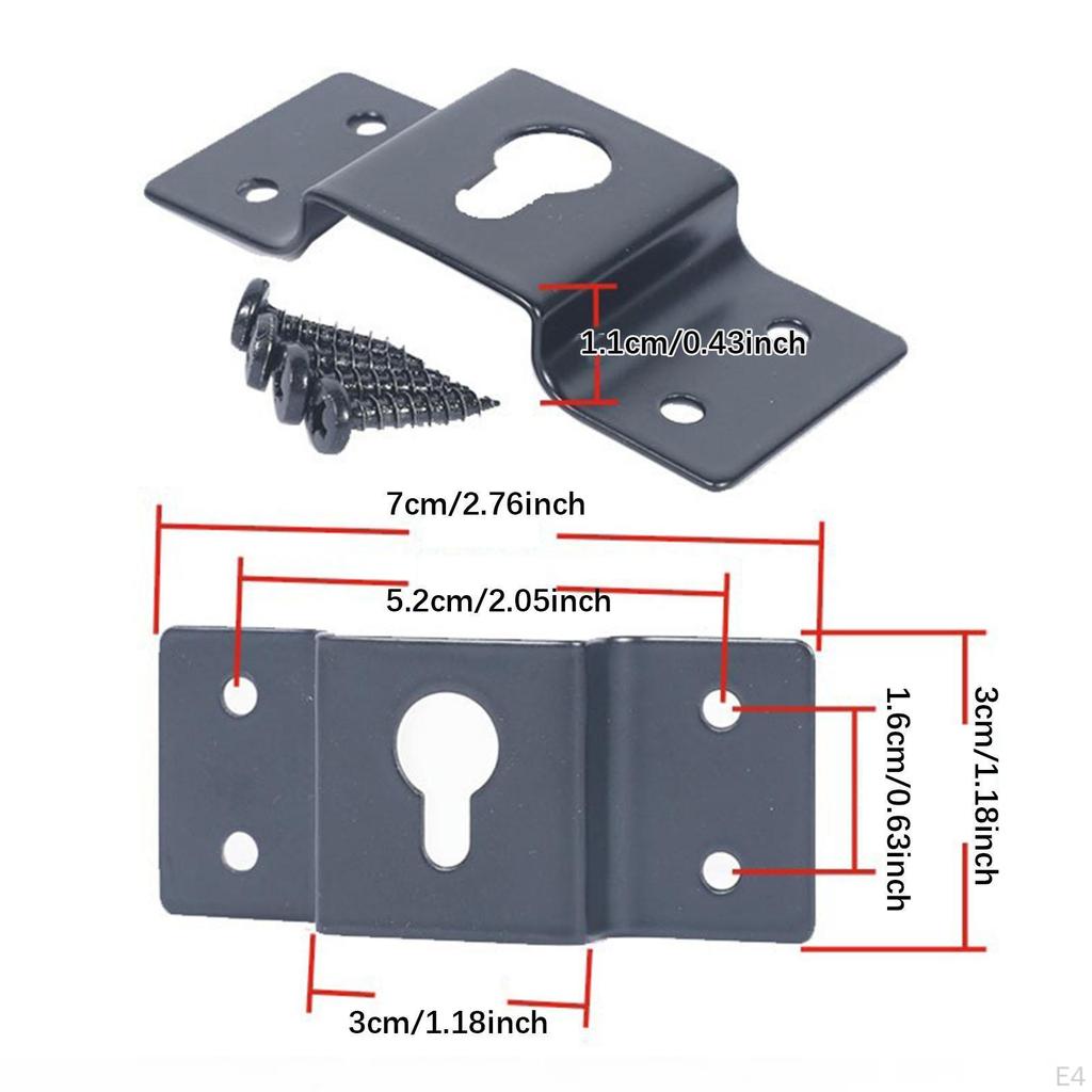 6 Pieces Speaker Wall Hanger Plate Bracket Connectors Accessory Universal for Clocks, Cooker Hoods