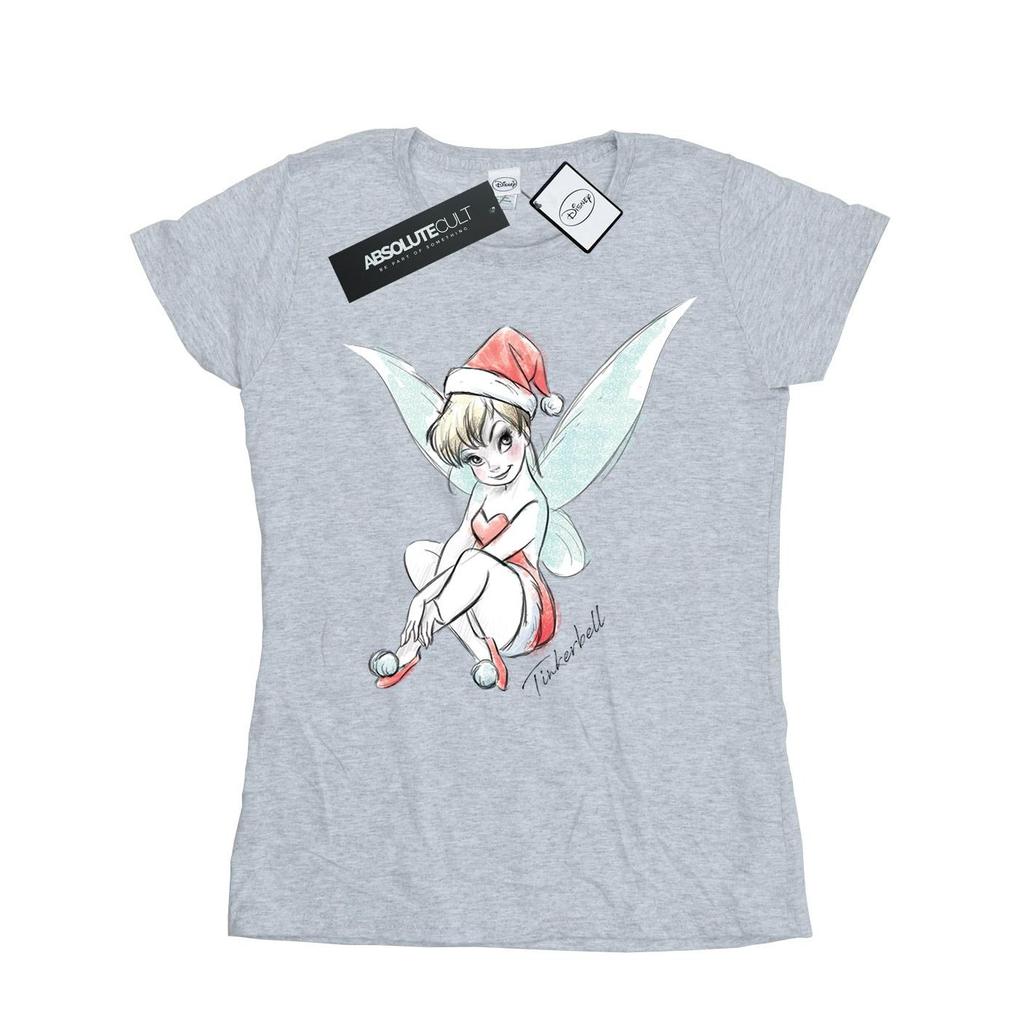 Disney Womens/Ladies Tinkerbell Christmas Fairy Cotton T-Shirt
